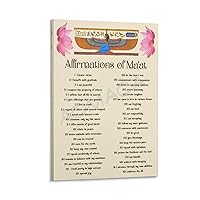 MOJDI The 42 Laws Of Maat Poster Ancient Egyptian Culture Poster Therapist Poster Canvas Painting Posters And Prints Wall Art Pictures for Living Room Bedroom Decor 12x18inch(30x45cm) Frame-style