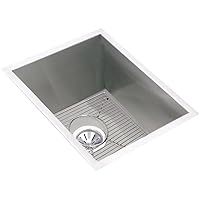 Elkay Crosstown EFU141810DBG Single Bowl Undermount Stainless Steel Kitchen Sink Kit