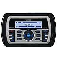 Jensen MS40BT AM/FM/WB/USB/BT Stereo, Waterproof, 160W Max Power Output, 30 Programmable Station Presets, Auto-Store/Preset Scan, White LED Backlit Dot Matrix LCD Display and Buttons (Renewed)
