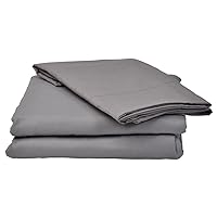 Microfiber Bed Sheet Set (King, Gray) Non-Slip Deep Pockets Cute & Comfortable Bed Sheets & Pillow Cases