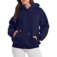 XHRBSI Distressed SweatshirtWomens Oversized Sweatshirts Pullover Hoodies Fleece Sweaters Long Sleeve With Pockets Winter