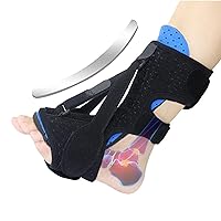 Plantar Fasciitis Night Splint Lightweight Foot Drop Brace Relief Heel Pain Foot Drop Ankle Support for Men Women Black