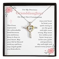 First Holy Communion Gift For Granddaughter Cross Necklace, First Communion Gifts For Girls, Granddaughter 1st Communion Gifts, Catholic, Teenage Girl