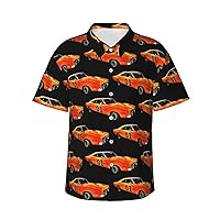 Mans Short Sleeve Hawaiian Tshirt for Hazzard Dukes T-Shirt,Soft T Shirts Lapel Collar Clothing