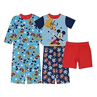 Disney Boys' Mickey Mouse | Pixar 5-Piece Loose-fit Pajama Set, Soft & Cute for Kids