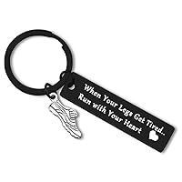 Runners Gifts Jewelry Marathon Runner Keychain Fitness Gym Gift Inspirational Graduation Gifts Running Lovers Gifts Training Gift Exercise Keychain Cross Country Outdoor Sport Runner Friends Gifts