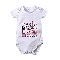 Future Star Leotard Toddler Kids Infant 4 of July Letters Prints Short Sleeve Independence Day Preemie Girl Twin