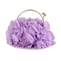 Lanpet Women Floral Clutch Purses Satin Flower Evening Bag Party Prom Handbags