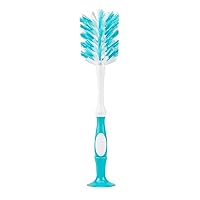 Dr. Brown's Deluxe Baby Bottle Brush with Anti-Colic Vent Cleaning Brush, Soft and Sturdy Bristles, BPA Free, Blue, 1 Pack