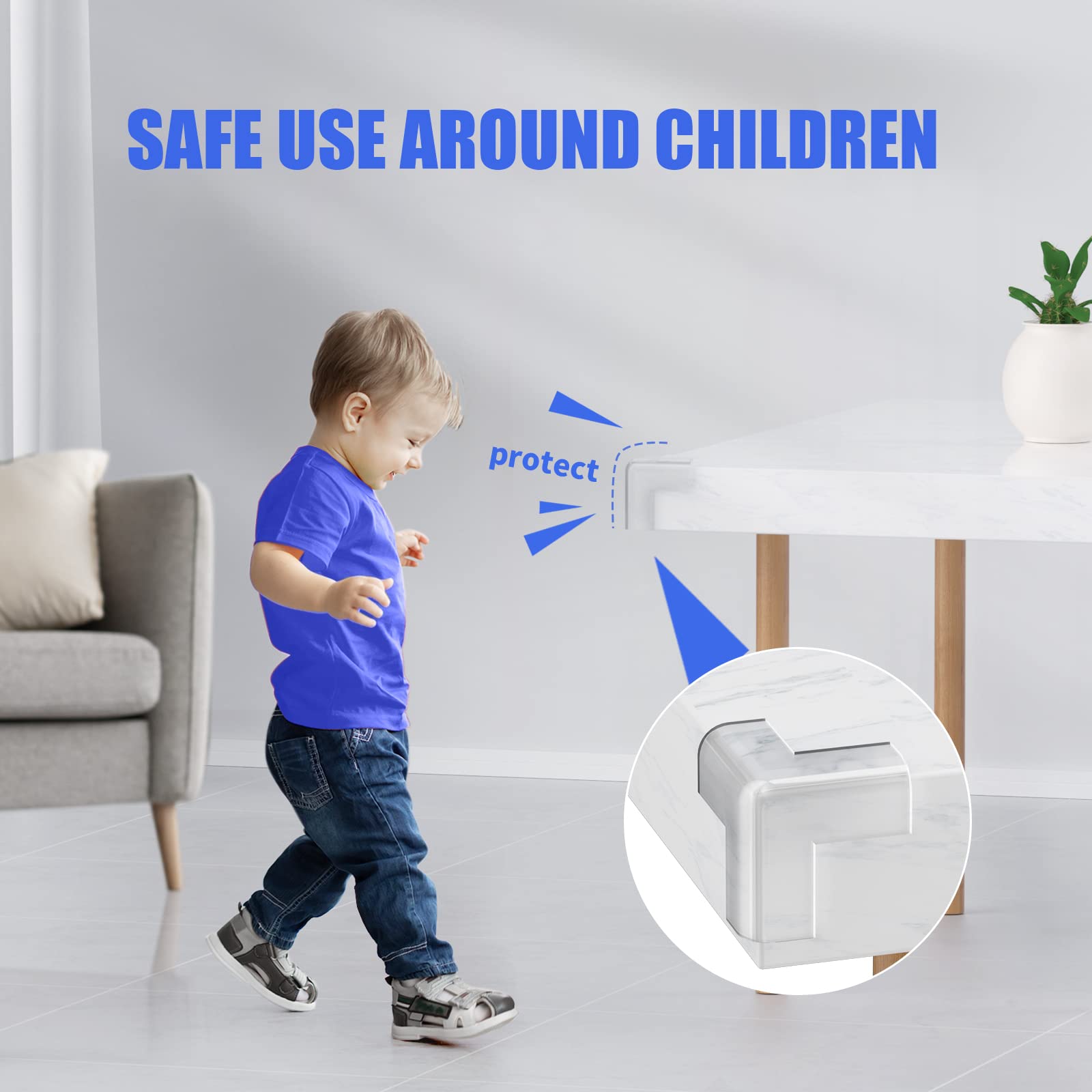 Baby Proofing Corner Protector Baby: 8 Pack Corner Protectors Baby Proof Corners and Edges Protector, Extra Large Clear Table Corner Protectors for Baby Safety Guards Bumpers Cover Sharp Furniture