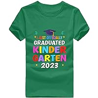 I Just Officially Unisex Kindergarten Graduated Tops Short Sleeve Crewneck Parent T-Shirts 2023 Summer Casual Blouse