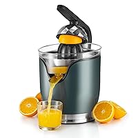 VEVOR Electric Citrus Juicer, 150W Orange Juice Squeezer with Two Size Juicing Cones, Stainless Steel Orange Juice Maker with Soft Grip Handle, For Oranges, Grapefruits, Lemons and Other Citrus Fruits