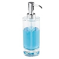 iDesign Eva Acrylic Dispenser Body Moisturizer, Sanitizer or Aromatherapy Lotion in Bathroom, Kitchen, Bedroom, Vanity, 2.5