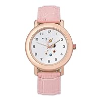 Space Solar System Casual Watches for Women Classic Leather Strap Quartz Wrist Watch Ladies Gift