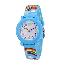 Kids Time Teacher Watches 3D Cute Cartoon Silicone Children Toddler Butterfly Wrist Watches for Ages 3-10 Boys Girls Little Child