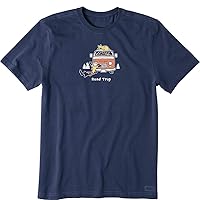 Life is Good Men's Vintage Crusher Graphic T-Shirt, Road Trip
