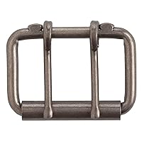 Tandy Leather Two-Prong Roller Buckle Antique Nickel 2
