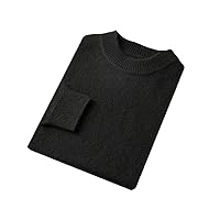 Winter Thickened Men's Sweater 100% Cashmere Knitted Pullover Small Neck Soft Warm Full Sleeve Sweater