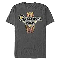 Star Trek Big & Tall Deep Space Nine Quarks Vintage Logo Men's Tops Short Sleeve Tee Shirt, Charcoal Heather, 5X-Large