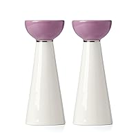 Kate Spade New York Oak Street 2-Piece Candlestick Set, 1.30 LB, White