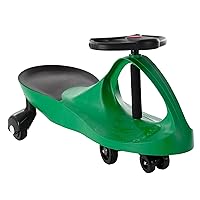 Wiggle Car Ride on Toy - No Batteries, Gears, or Pedals - Just Twist, Swivel, and Go - Outdoor Ride on for Kids 3 Years and Up by Lil' Rider (Green), Large