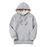 utcoco Women's Winter Warm Thicked Sherpa Lined Pullover Sweatshirt Hoodie Kangaroo Pocket