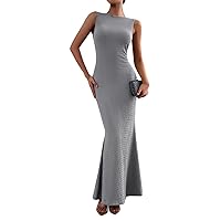 Women's Dresses, Spring Sexy Elegant Slim Tank Tops Knitted Dress, S, XXL