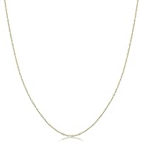 14k Yellow Gold .5MM Solid Cable Chain Necklace