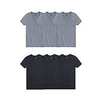 Fruit of the Loom Men's Eversoft Cotton Stay Tucked V-Neck T-Shirt