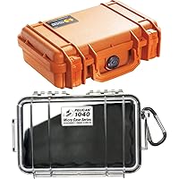 Pelican Select Bundle 1170 Case with Foam (Orange) 1040 Micro Case (Black/Clear)