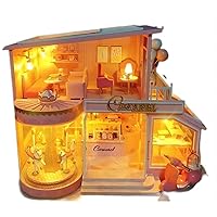 Finished Doll House Mini Furniture Models, we Purely Handmade, Free Your Hands, Large Villa Cake Dessert Carousel Shop