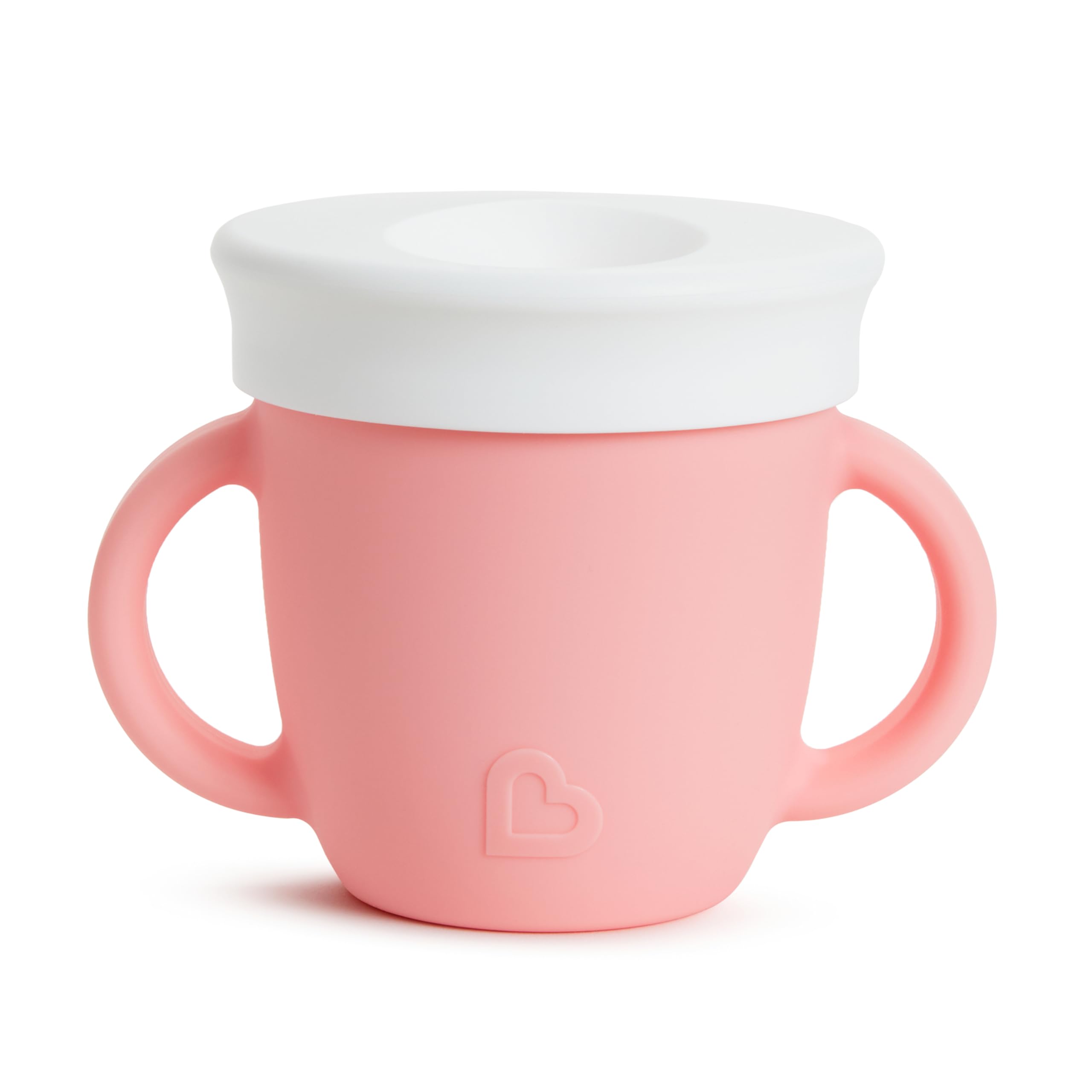 Munchkin® C’est Silicone!™ Training Sippy Cup with Handles and Lid for Babies and Toddlers, 6 oz, Coral