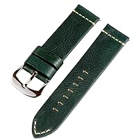 Clockwork Synergy® Dapper Collection - 20mm Green Vintage Leather Watch Band