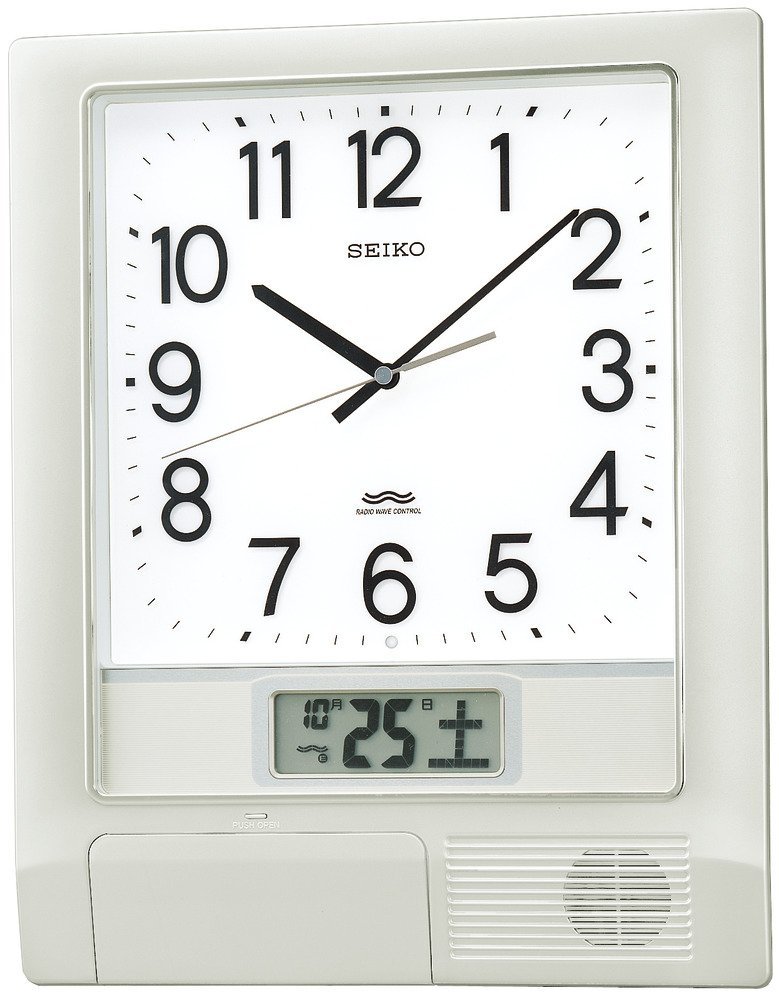 Mua Seiko clock wall clock Atomic Analog Program Function Calendar LCD  Display Silver Metallic pt201s Seiko trên Amazon Nhật chính hãng 2023 |  Giaonhan247