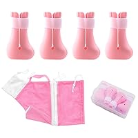 Cat Bathing Bag and 4Pcs Anti-Scratch Boots Adjustable Multifunctional Puppy Dog Cleaning Shower Bag Silicone Cat Shoes Anti-Bite Pet Grooming Bag for Bathing Nail Trimming Barbering Injection