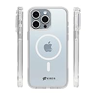 SYED'S Case for iPhone 15 Pro Max (Only)- Magsafe - Shockproof Case - Drop Protection - Raised Edges for Camera & Screen Protection - Slim TPU & Acrylic - Anti Scratch Case (Transparent)