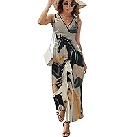 Horse Pattern Women's Dresses Casual Sleeveless Dress Loose Sundress Maxi Dresses for Beach