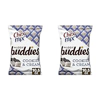 Chex Mix Muddy Buddies, Cookies and Cream Snack Mix, 10.5 oz (Pack of 2)
