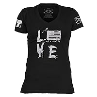 Grunt Style Love of Country Women's V-Neck T-Shirt