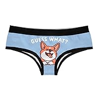 Womens Guess What Corgi Butt Panties Funny Bikini Brief Funny Dog Lover Gift Graphic