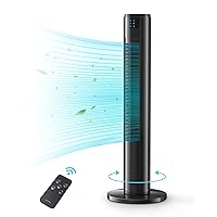 FULMINARE Tower Fan, 36”Oscillating Bladeless Fans with Remote, Quiet Cooling, 3 Modes, Multiple Speed Settings, 7H Timer, LED Display with Auto Off, Portable Floor Fan