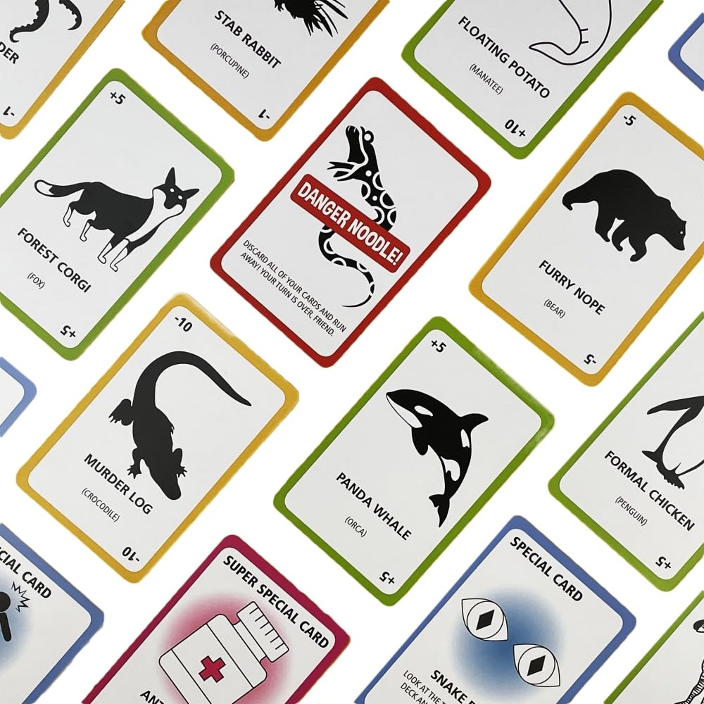 University Games | Danger Noodle Family Card Game, for 2 to 8 Players Ages 12 and Up