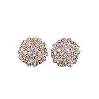 Brand Fashion Flowers Design Stud Earrings Gold-color Water Drop CZ Earrings Jewelry For Valentine's Day