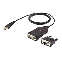 ATEN USB to RS422 RS485 2 Port Plug-and-Play Adapter Converter UC485, up to 921.6 Kbps, Supports Windows Vista / 7 and Above, Mac and Linux, Terminal/Echo Mode by Mode, UK, 1 KVM Market Leader