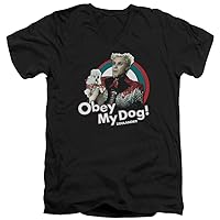 Mens Zoolander T-Shirt Obey My Dog Slim Fit V-Neck Shirt