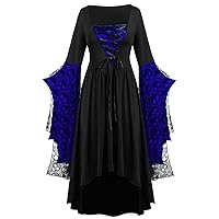 XJYIOEWT Dress Clothes for Women,Lace Dress Size Size Womne Plus Sleeve Plus Bell Women's Dress Dresses for Women Party