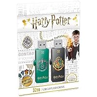 EMTEC Harry Potter M730 USB 2.0 Flash Drive - 32GB-Slytherin & Hogwarts Duo Pack (ECMMD32GM730HP02P2)