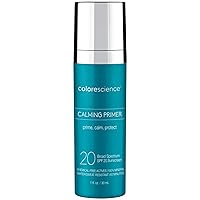 Colorescience Calming Perfector Face Primer, Water Resistant Mineral Sunscreen, Broad Spectrum 20 SPF UV Skin Protection, 1 Fl oz