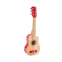Hape Kid's Flame First Musical Guitar Red, L: 25.7, W: 2.4, H: 8.4 inch