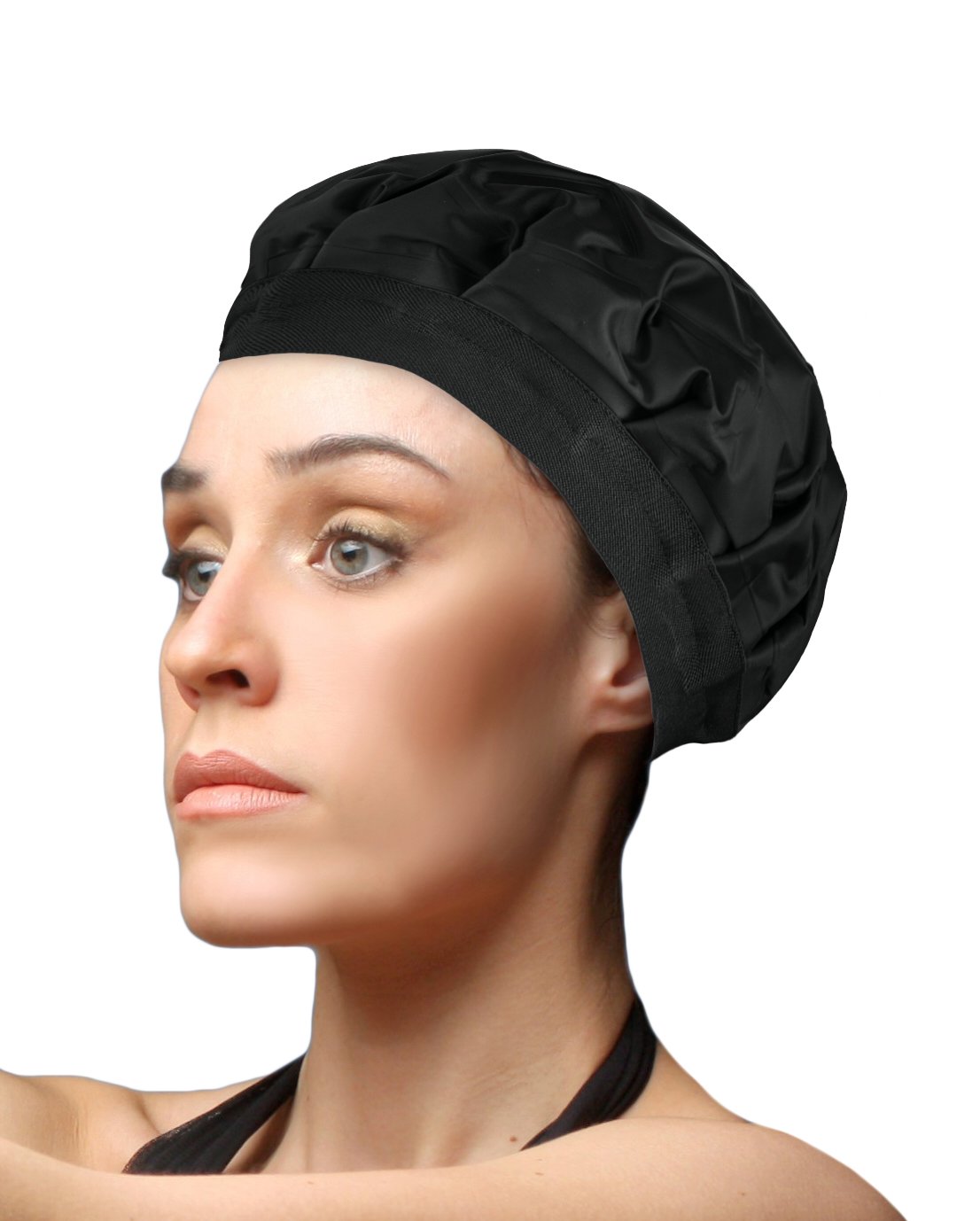 Cordless Deep Conditioning Heat Cap - Hair Styling and Treatment Steam Cap | Heat Therapy and Thermal Spa Hair Steamer Gel Cap - Black … (Standard)